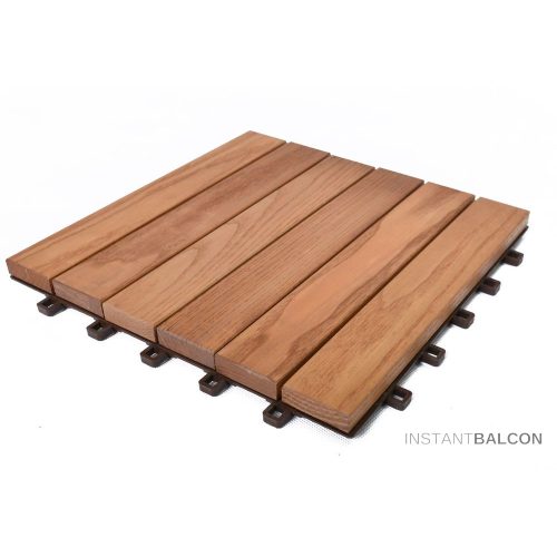 Thermowood kőrisfa kültéri járólap (DIY), világos barna 30*30 (1 db)