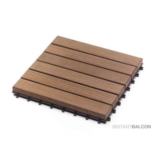 Thermowood kőrisfa kültéri járólap (DIY), közép sötét barna 30*30 (1 db)