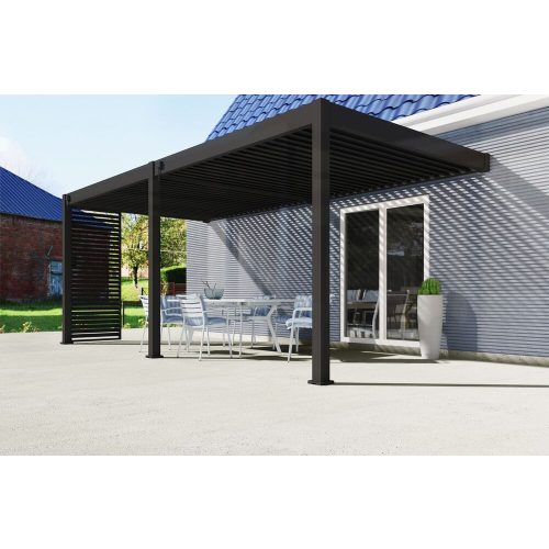 ROJAPLAST intro plus bioklimatikus pergola falhoz 6X3 M - szürke, RAL 7016